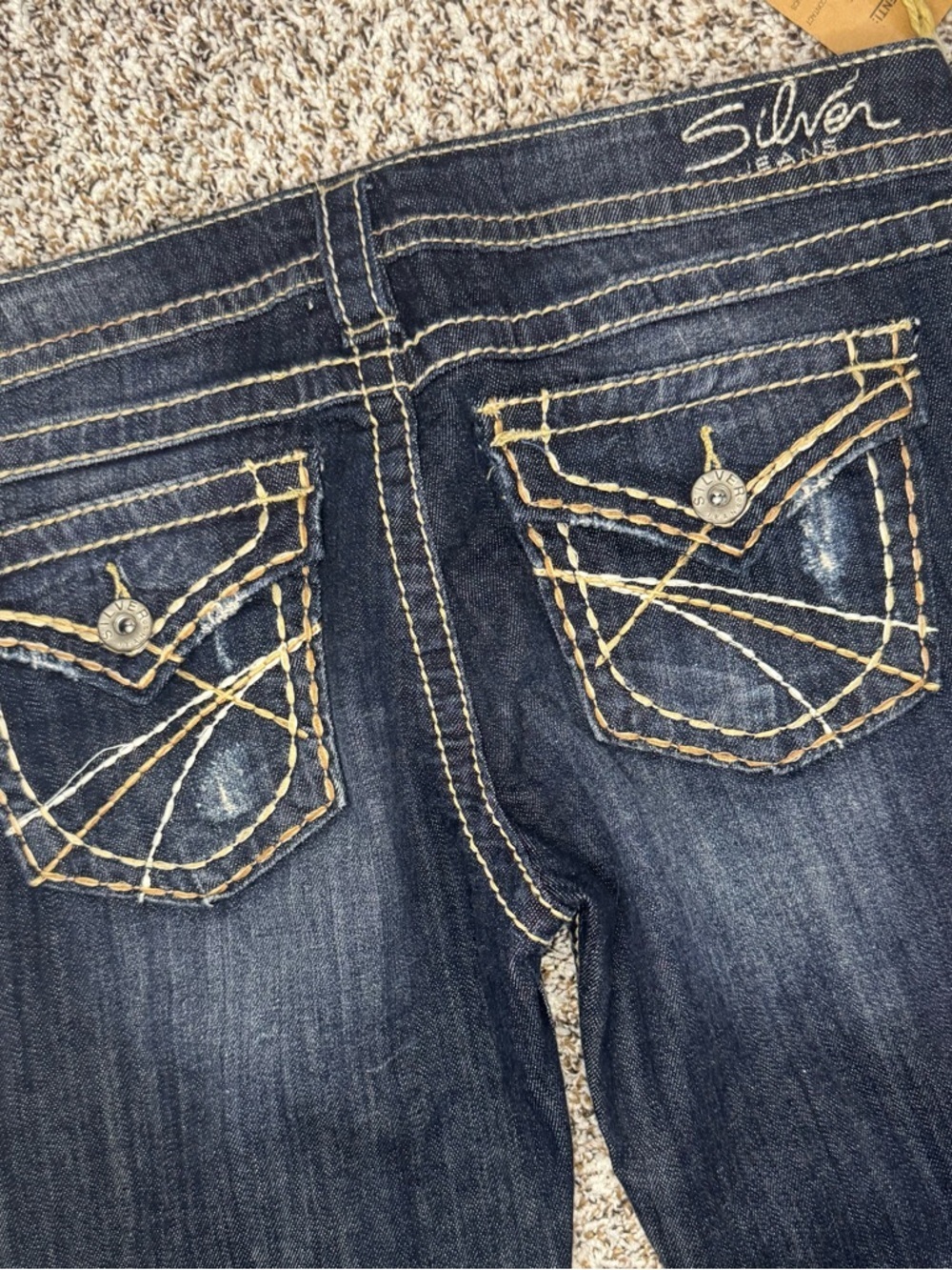 Silver Jeans Pioneer Bootcut Jeans Dark Wash W29 L33 NWT Denim - Picture 6 of 7